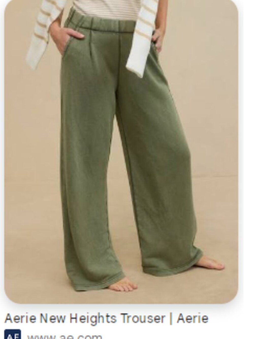 Aeire New Heights Trouser Blue sweatpants super wide leg Large